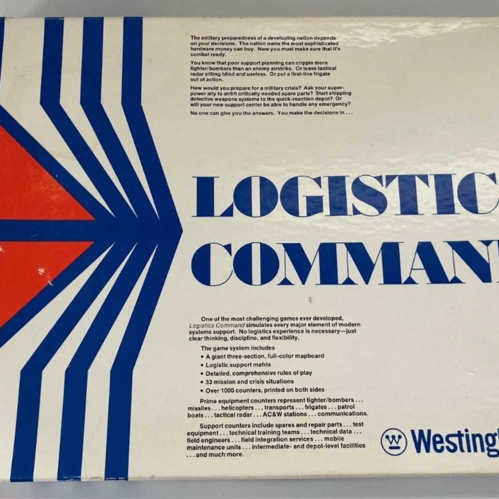 Logistic Command Board Game, Vintage, Never Played, Westinghouse 1978